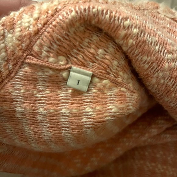 Sandro Houndstooth Tweed Jacket Light Pink - Picture 6 of 7